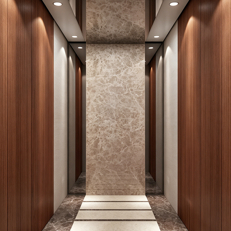 Elegante barniz para horno de metal que modela el elevador de villas para el hogar en espacios pequeños