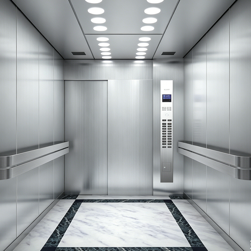 Ascensor de hospital de acero inoxidable Hairline
